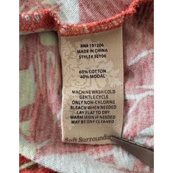 Soft Surroundings Tropical Floral Maxi Dress Flowy Sleeveless Resort Vacation PS - Picture 6 of 8